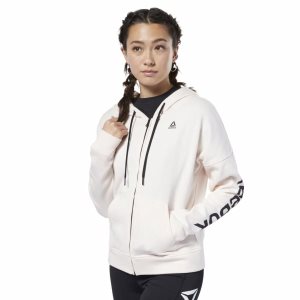 Bluza Damskie Reebok Training Essentials Full Zip Różowe PL 79BLGDS